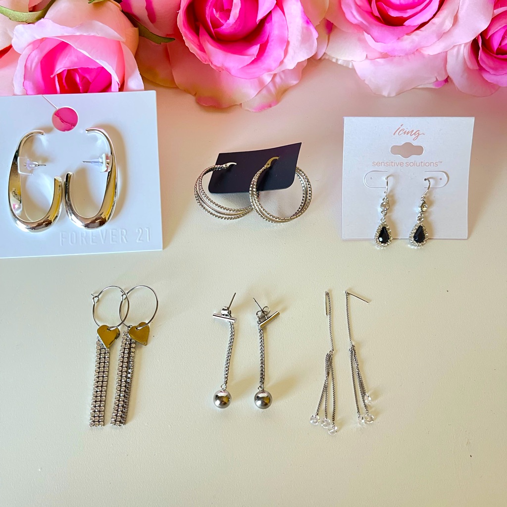 Silver Dangle Earrings Bundle